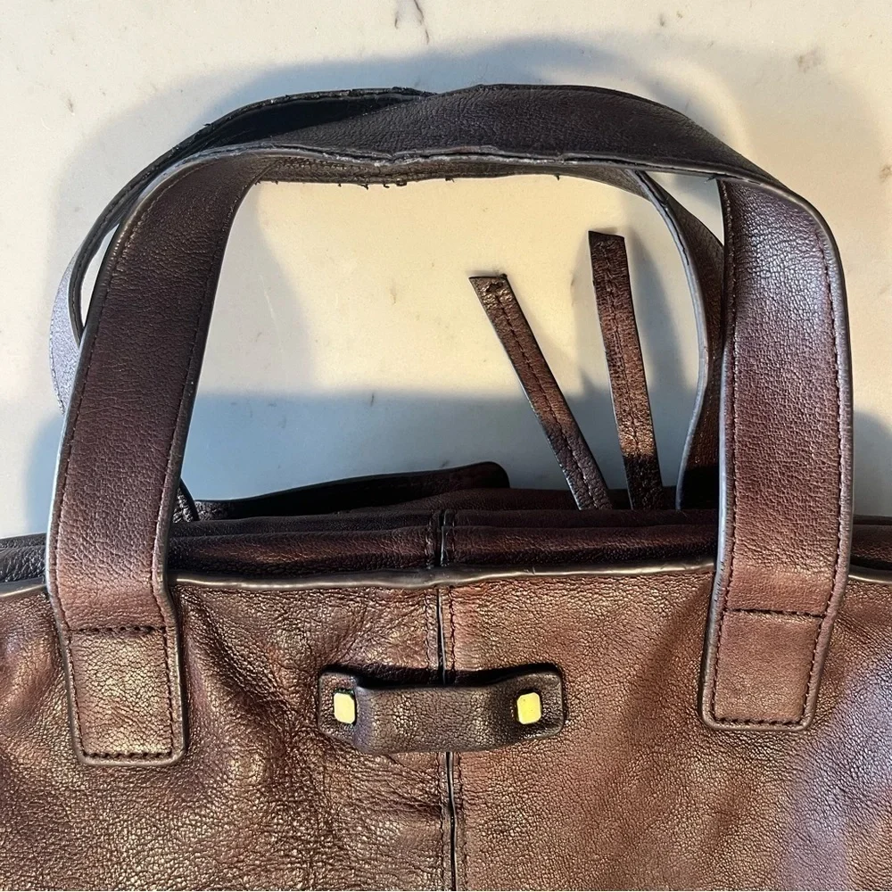 Brown KOOBA Ava Fold Over Hangbag